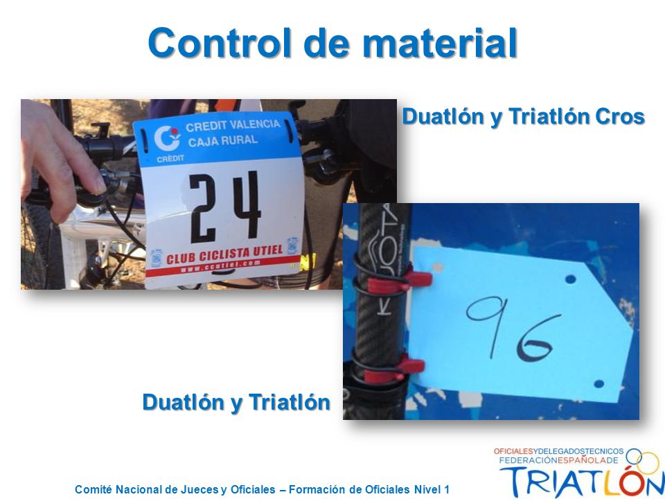 Control de material Duatlón y Triatlón Cros Duatlón y Triatlón