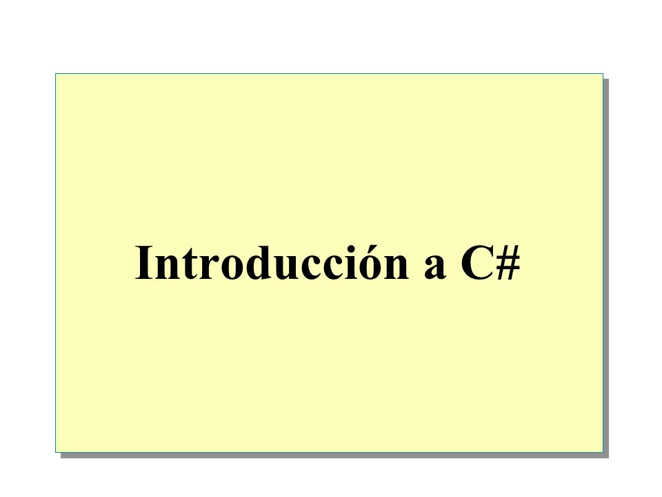 Introducción a C#
