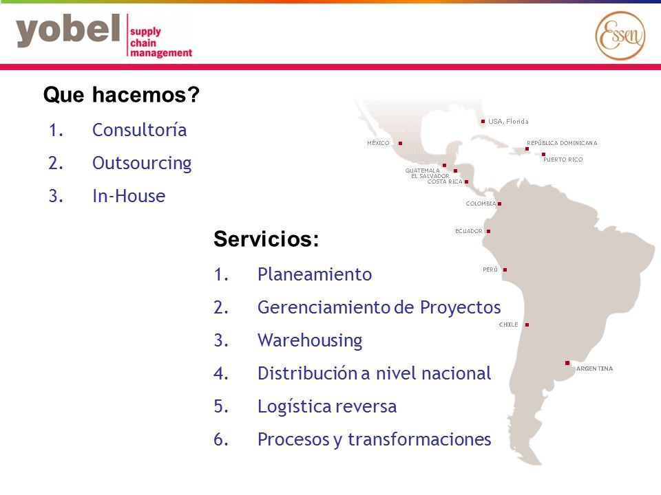 Que hacemos Servicios: Consultoría Outsourcing In-House Planeamiento