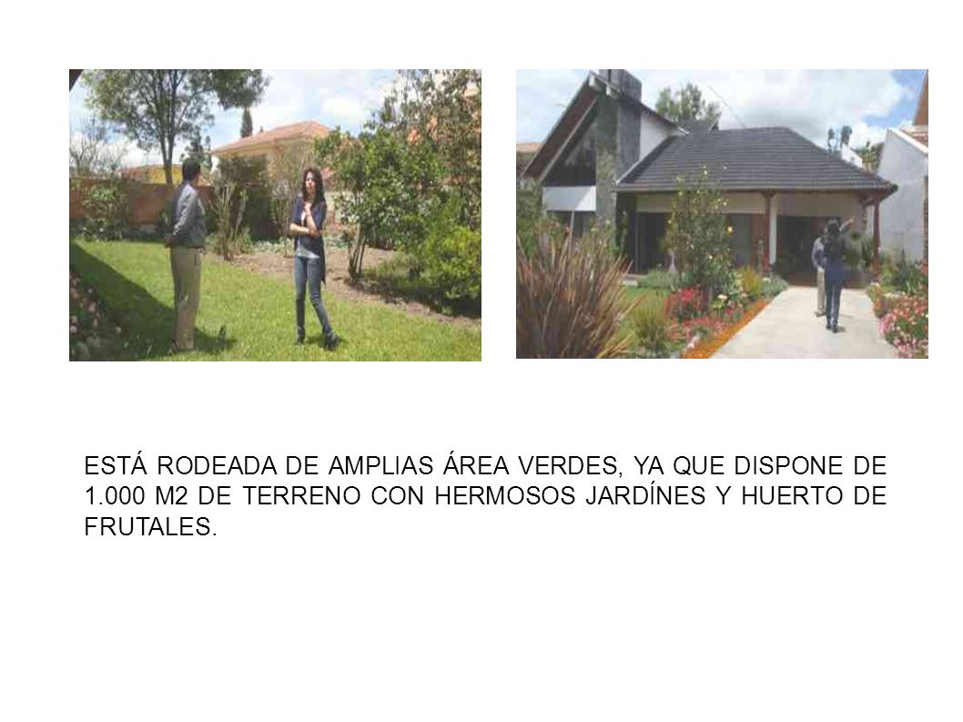ESTÁ RODEADA DE AMPLIAS ÁREA VERDES, YA QUE DISPONE DE 1