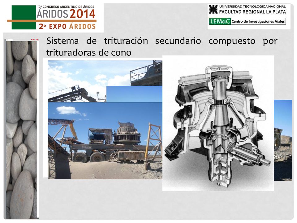 Sistema de trituración secundario compuesto por trituradoras de cono