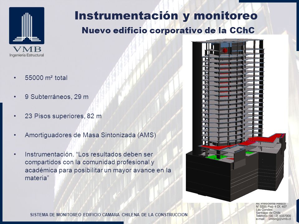 Instrumentación y monitoreo Nuevo edificio corporativo de la CChC