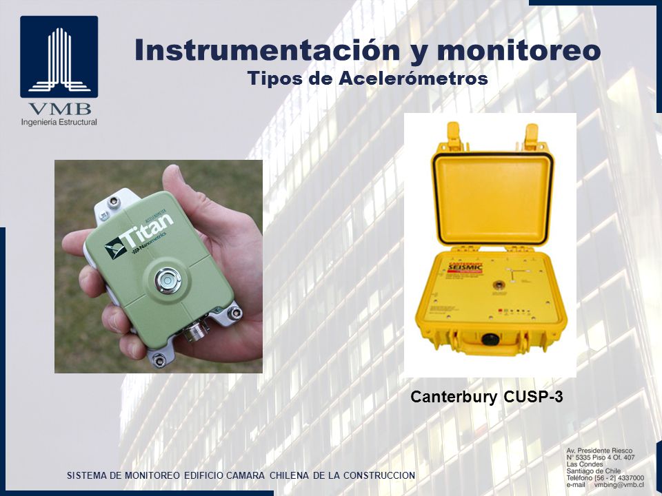 Instrumentación y monitoreo Tipos de Acelerómetros