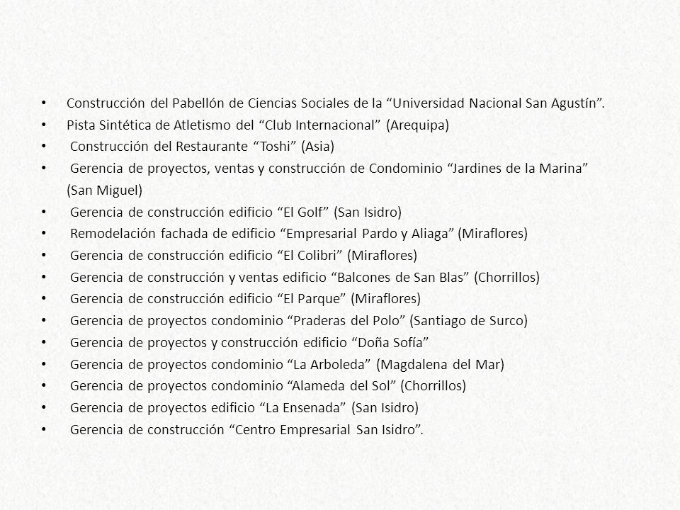 Construcción del Pabellón de Ciencias Sociales de la Universidad Nacional San Agustín .