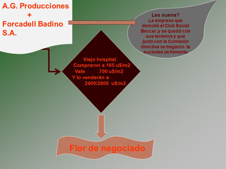 Flor de negociado A.G. Producciones + Forcadell Badino S.A. Les suena