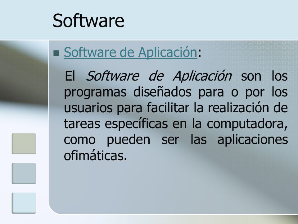 Software Software de Aplicación: