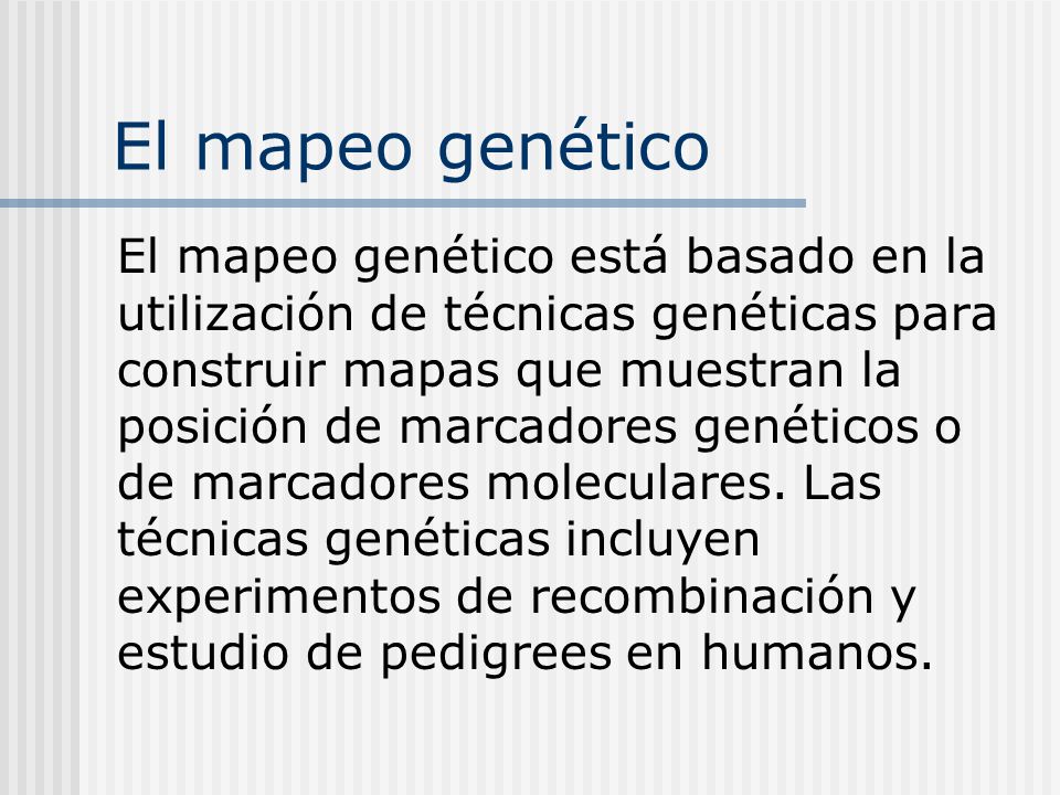 El mapeo genético