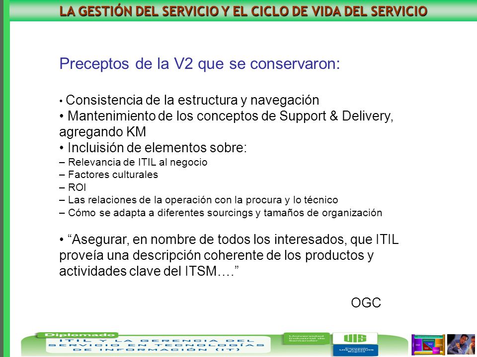 LA GESTIÓN DEL SERVICIO Y EL CICLO DE VIDA DEL SERVICIO