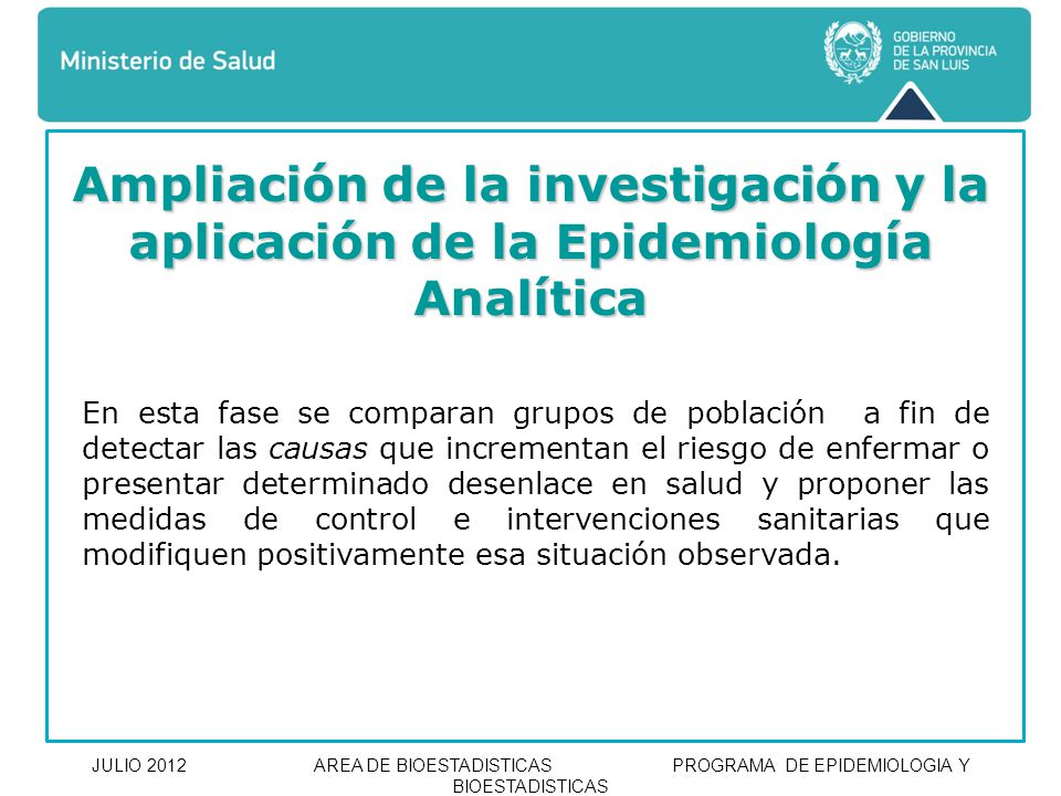 Ampliación de la investigación y la aplicación de la Epidemiología Analítica