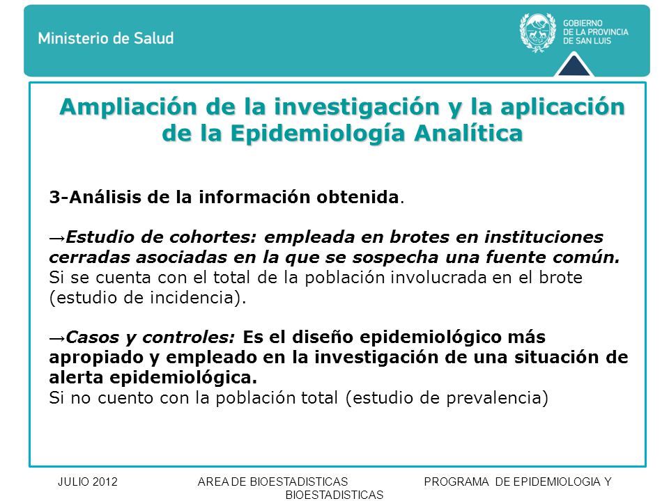 Ampliación de la investigación y la aplicación de la Epidemiología Analítica