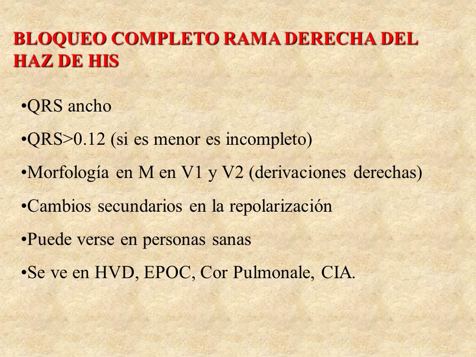 BLOQUEO COMPLETO RAMA DERECHA DEL HAZ DE HIS