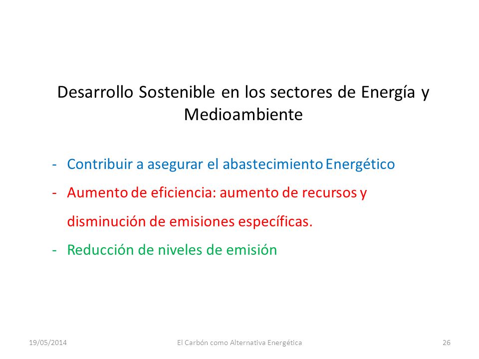 Desarrollo Sostenible en los sectores de Energía y Medioambiente