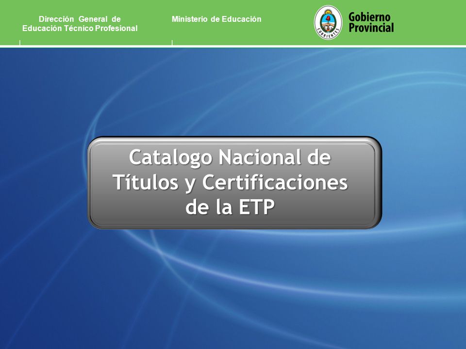 Catalogo Nacional de Títulos y Certificaciones de la ETP