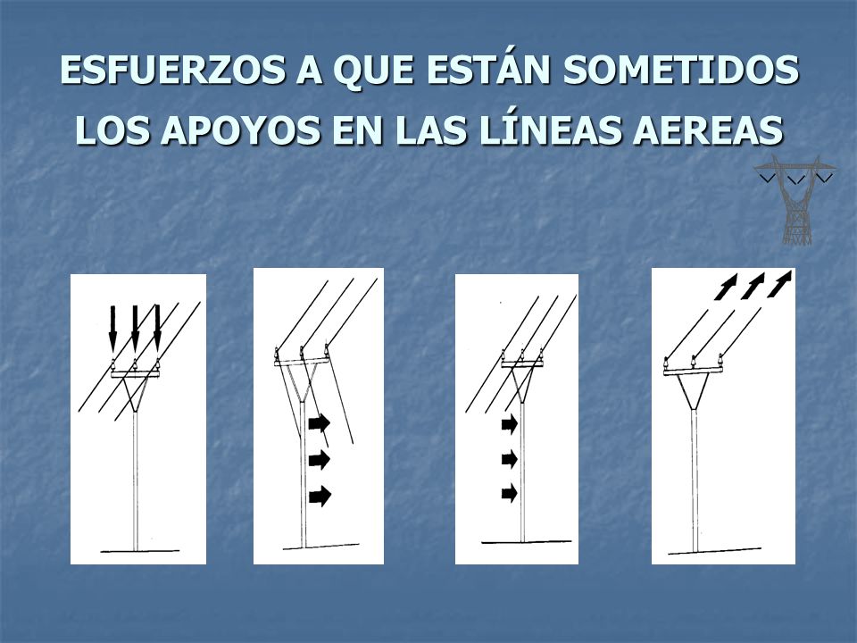 ESFUERZOS A QUE ESTÁN SOMETIDOS LOS APOYOS EN LAS LÍNEAS AEREAS