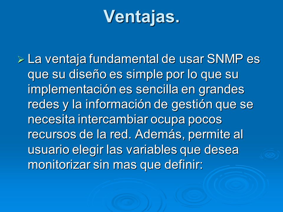 Ventajas.
