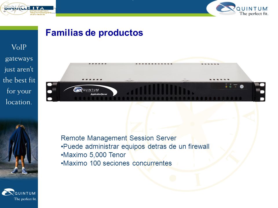 Familias de productos Remote Management Session Server