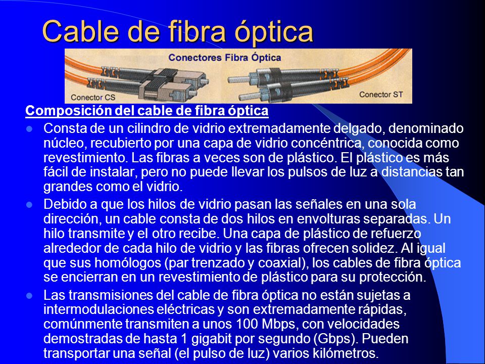 Cable de fibra óptica Composición del cable de fibra óptica
