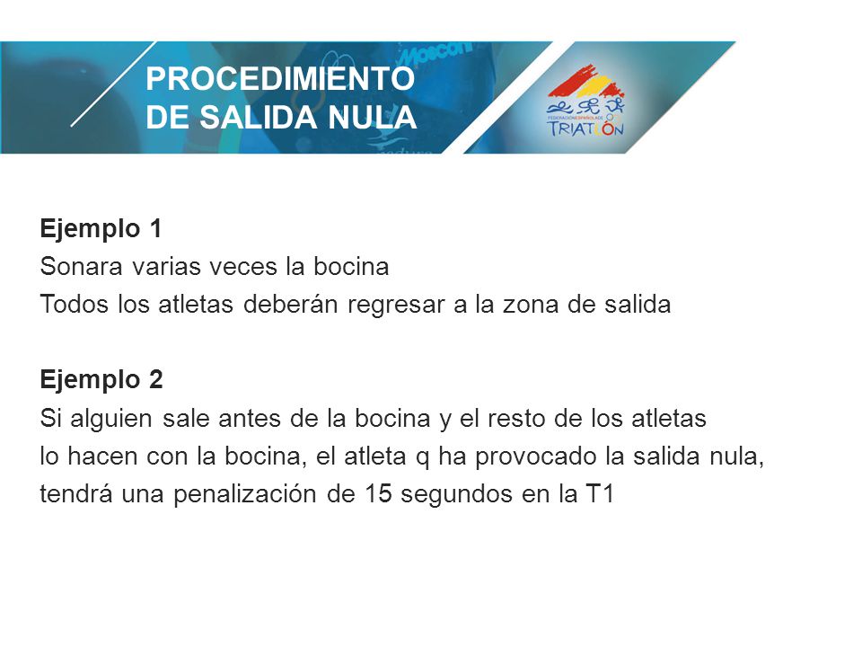 PROCEDIMIENTO DE salida NULA Ejemplo 1 Sonara varias veces la bocina