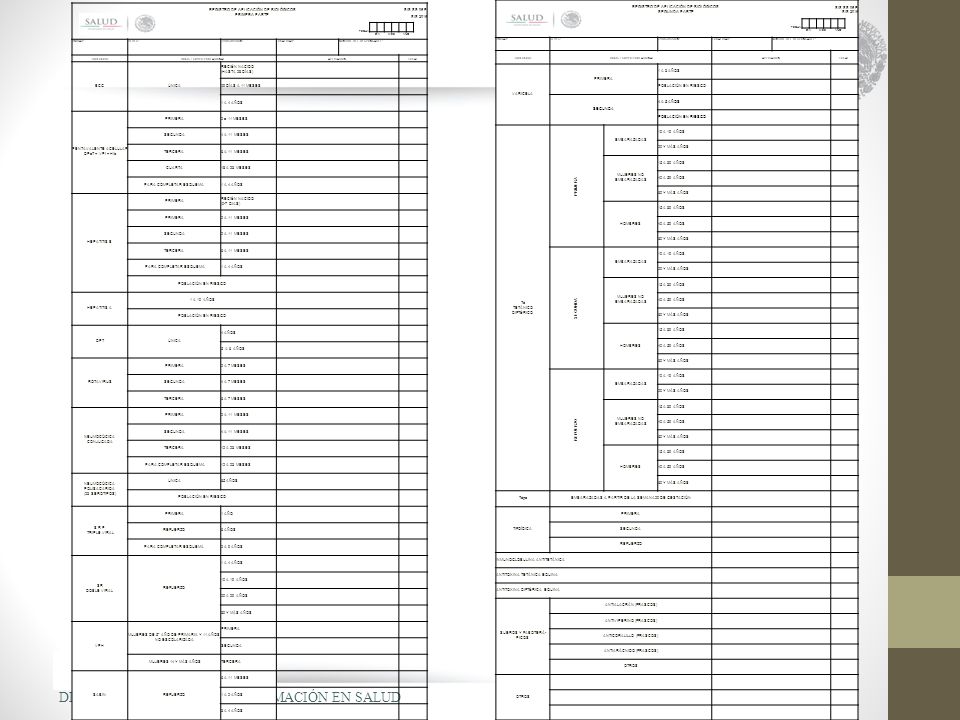DGIS DGIS DGIS REGISTRO DE APLICACIÓN DE BIOLÓGICOS PRIMERA PARTE