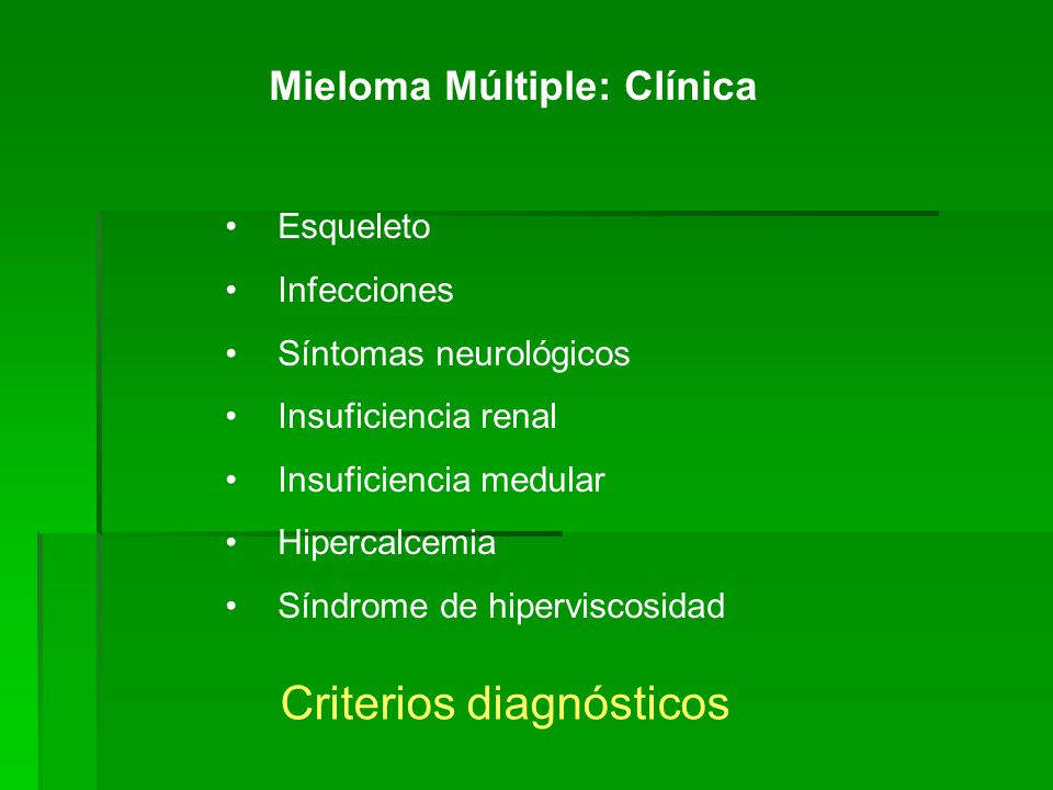 Mieloma Múltiple: Clínica