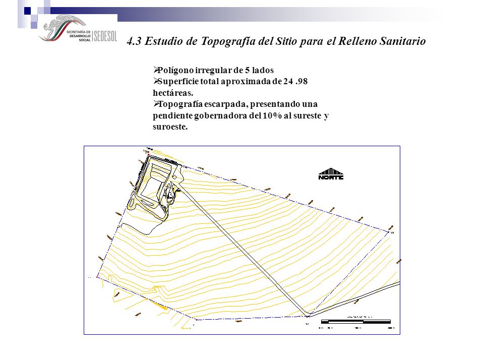 4.3 Estudio de Topografía del Sitio para el Relleno Sanitario