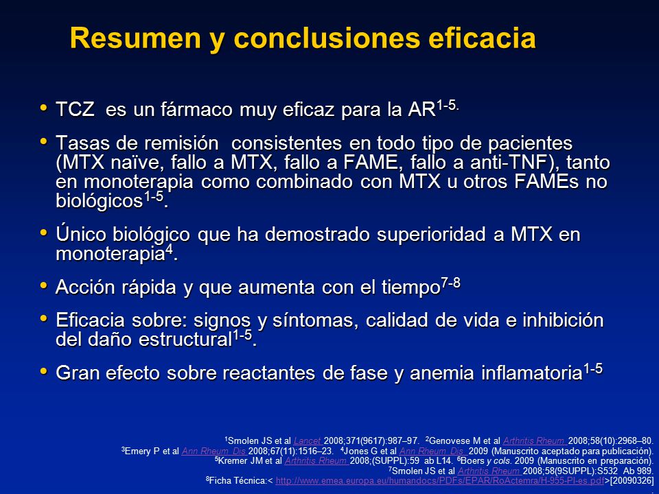 Resumen y conclusiones eficacia