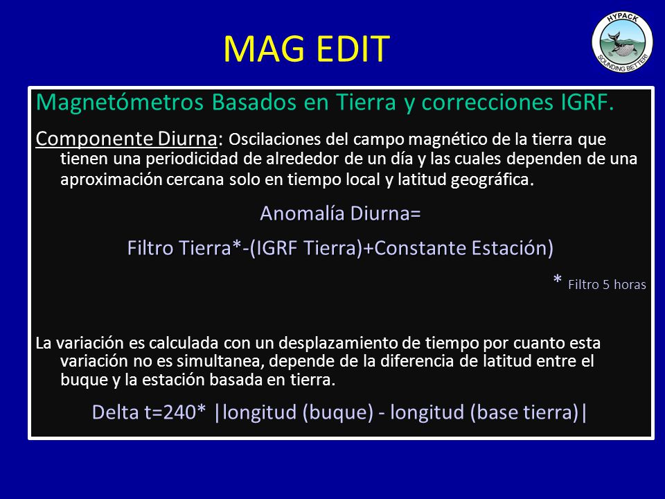 MAG EDIT Magnetómetros Basados en Tierra y correcciones IGRF.