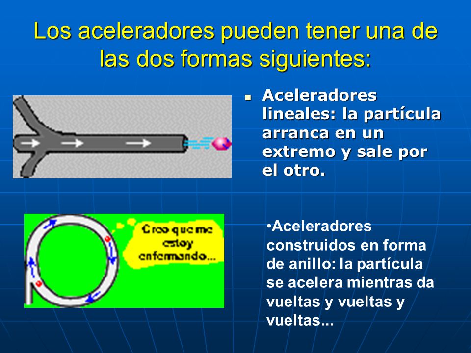 Los aceleradores pueden tener una de las dos formas siguientes: