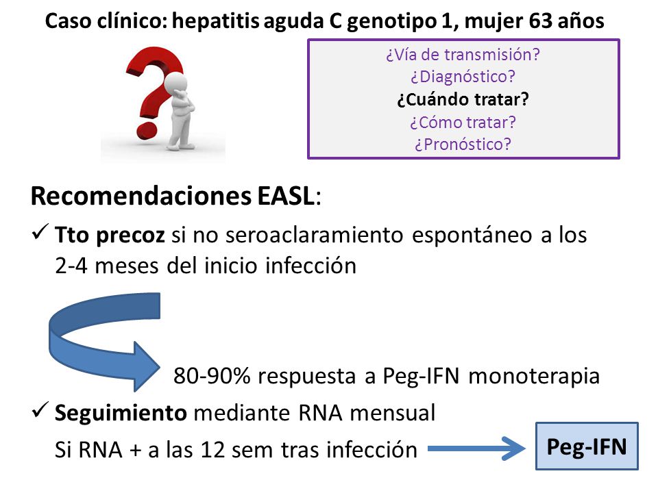 Caso clínico: hepatitis aguda C genotipo 1, mujer 63 años