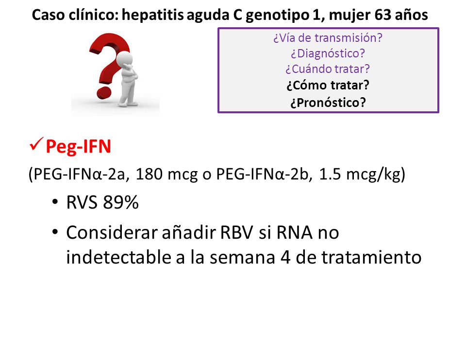 Caso clínico: hepatitis aguda C genotipo 1, mujer 63 años