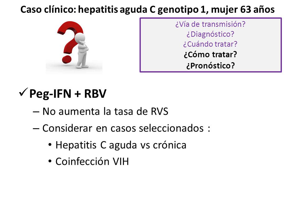 Caso clínico: hepatitis aguda C genotipo 1, mujer 63 años