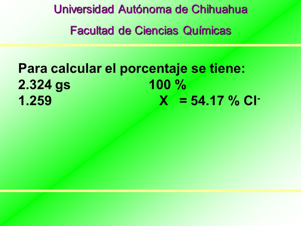 Para calcular el porcentaje se tiene: gs 100 %