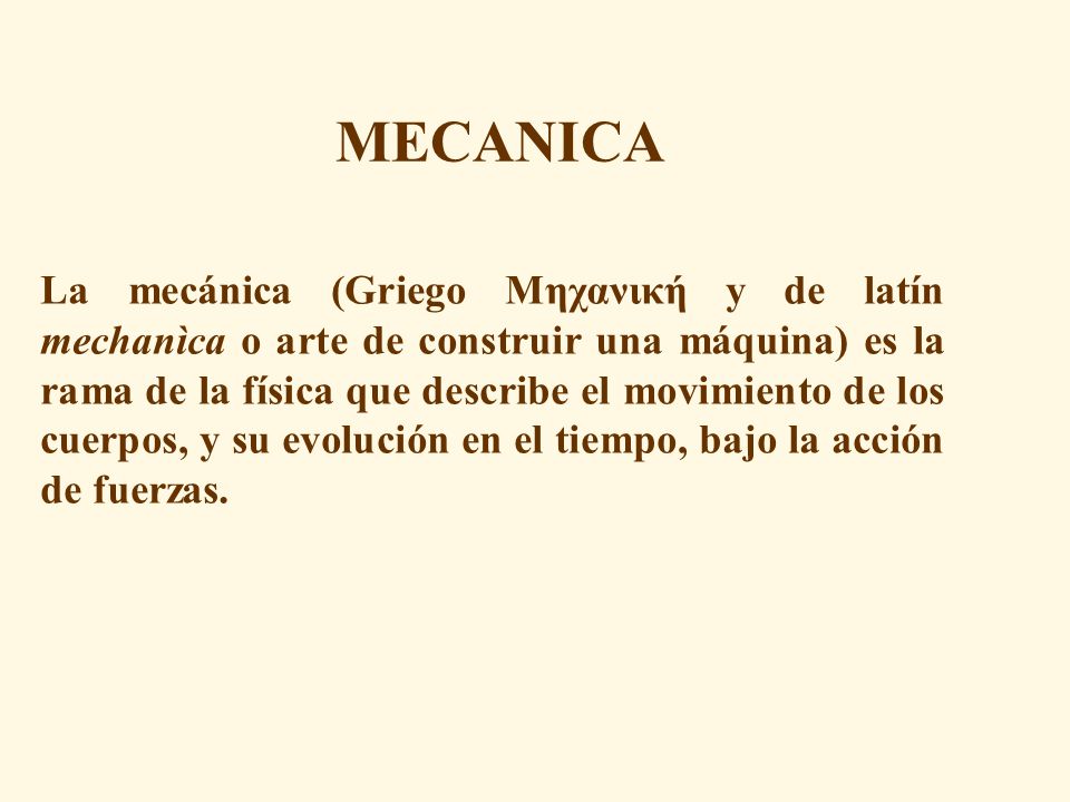 MECANICA