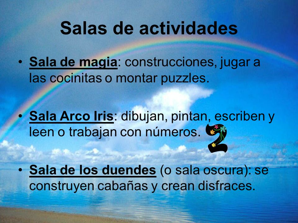 Salas de actividades Sala de magia: construcciones, jugar a las cocinitas o montar puzzles.