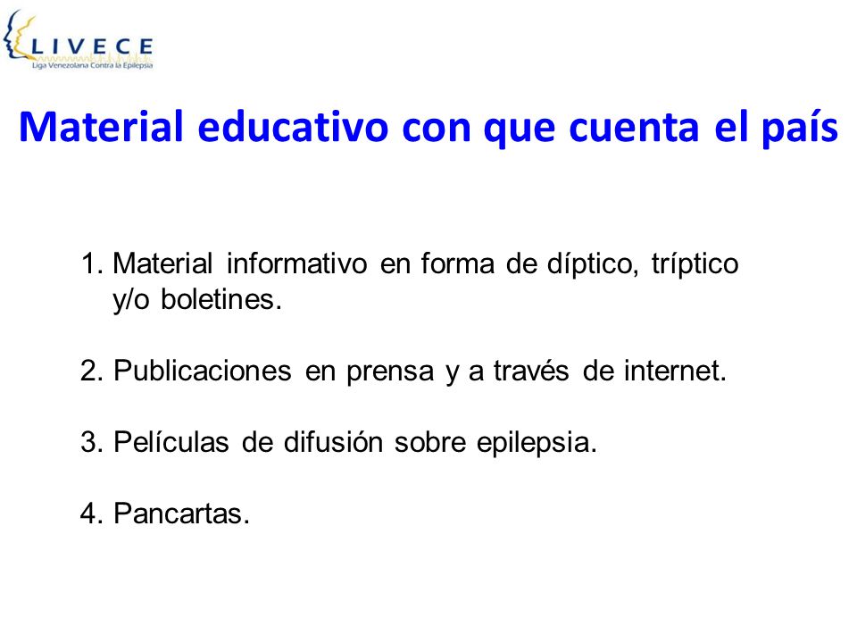 Material educativo con que cuenta el país