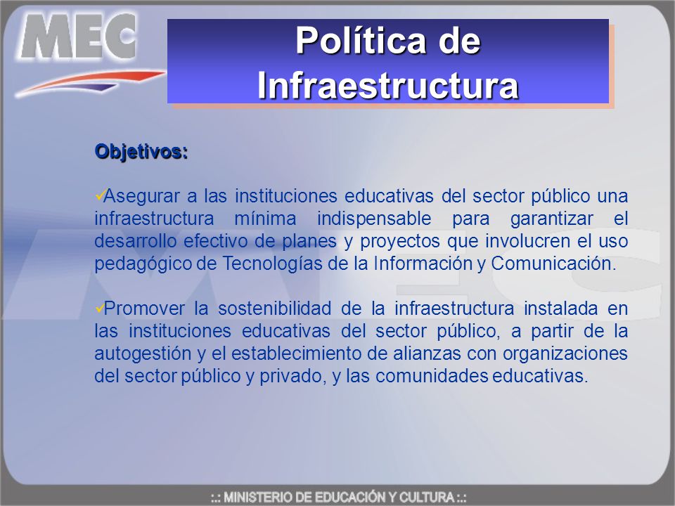 Política de Infraestructura