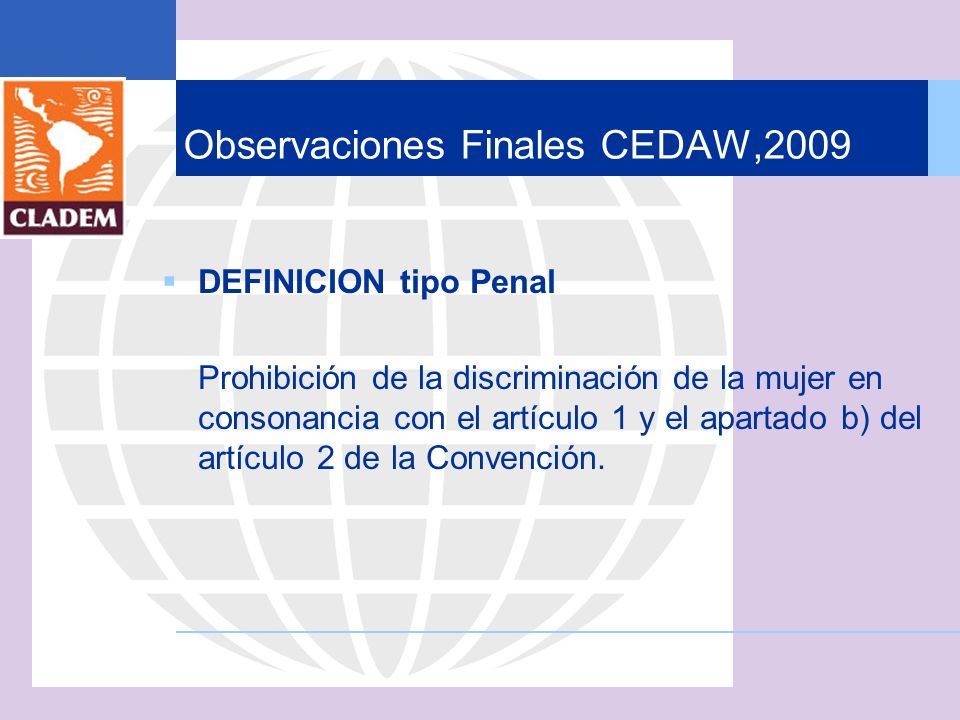 Observaciones Finales CEDAW,2009