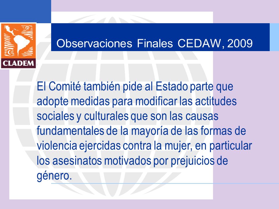 Observaciones Finales CEDAW, 2009