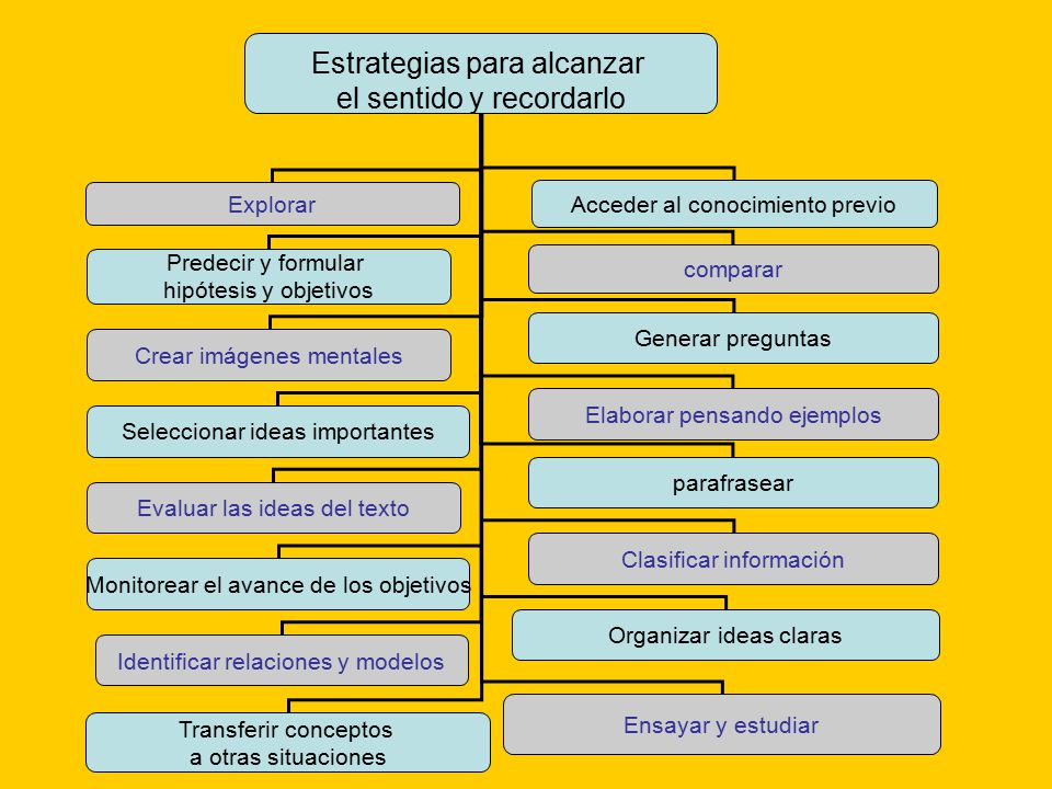 Estrategias para alcanzar el sentido y recordarlo