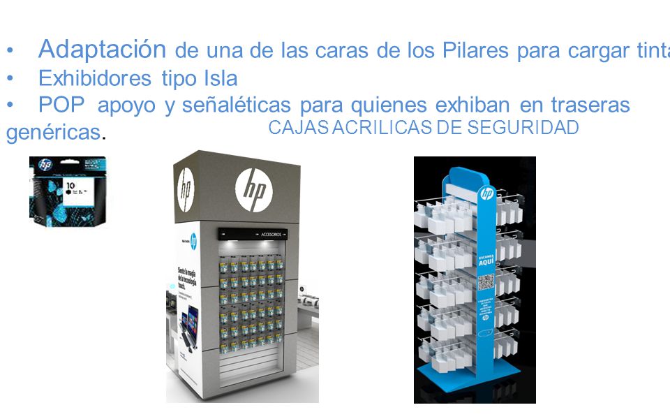 Adaptación de una de las caras de los Pilares para cargar tintas
