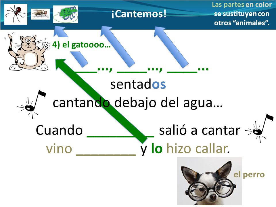 Las partes en color se sustituyen con otros animales .