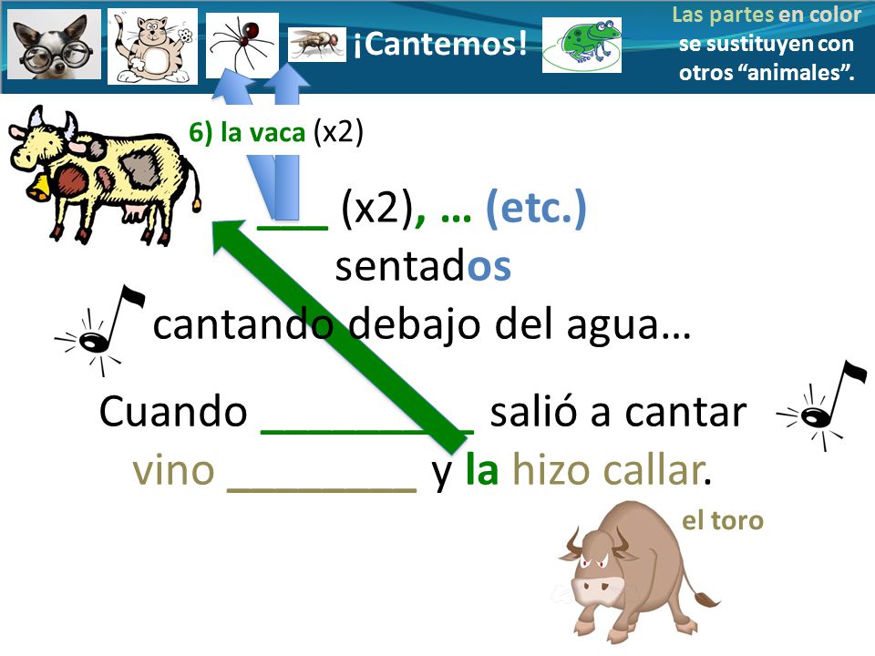 Las partes en color se sustituyen con otros animales .