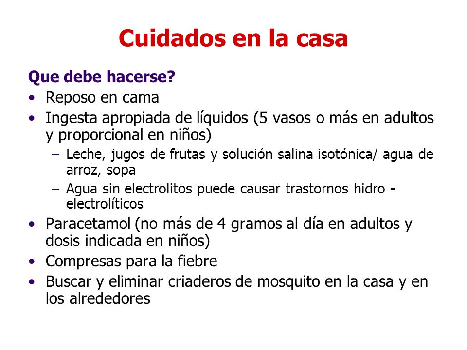 Cuidados en la casa Que debe hacerse Reposo en cama