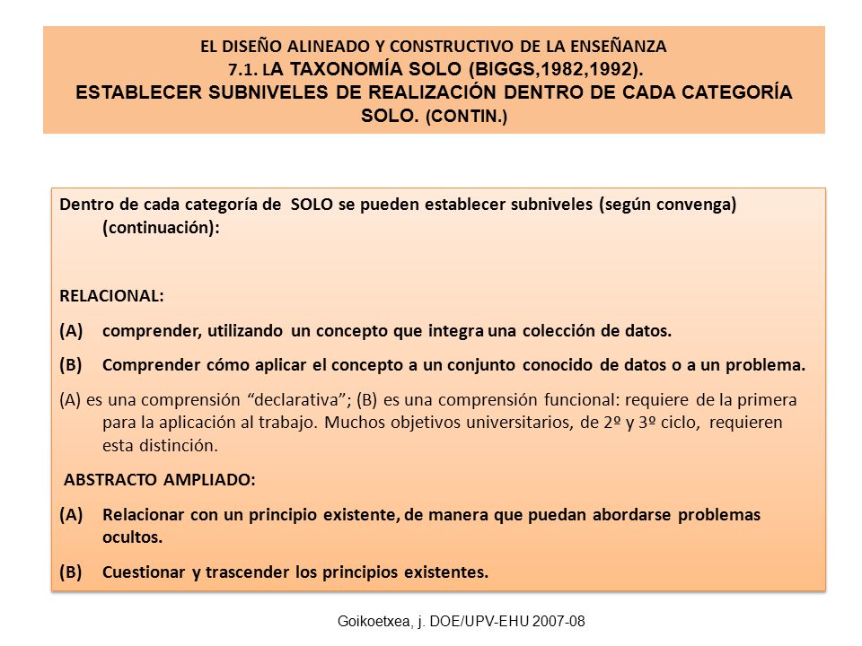 comprender, utilizando un concepto que integra una colección de datos.
