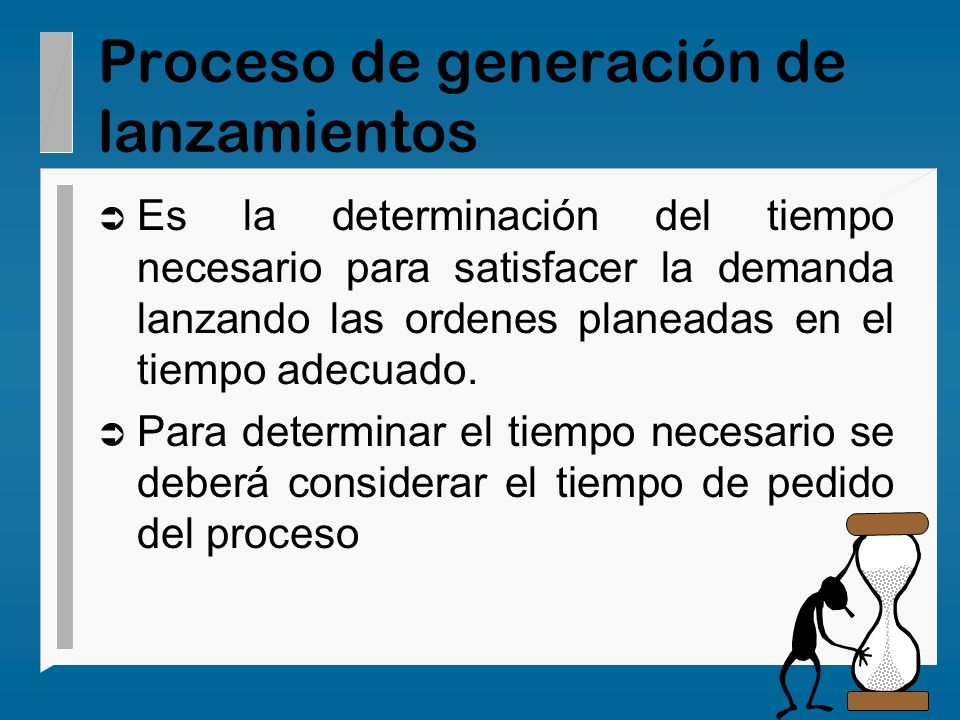 Proceso de generación de lanzamientos