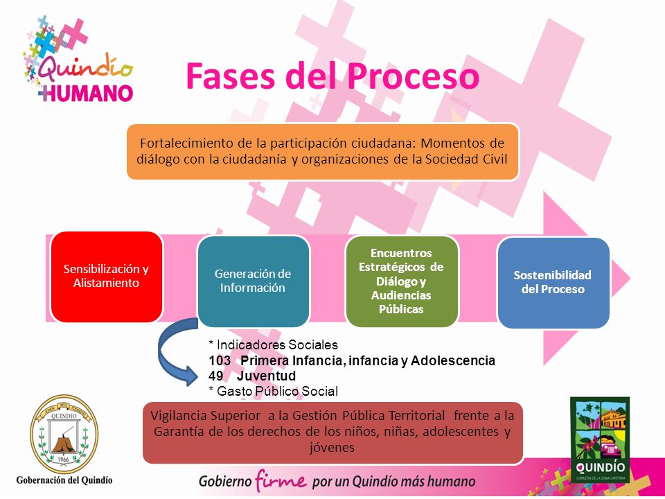 Fases del Proceso Fortalecimiento de la participación ciudadana: Momentos de diálogo con la ciudadanía y organizaciones de la Sociedad Civil.