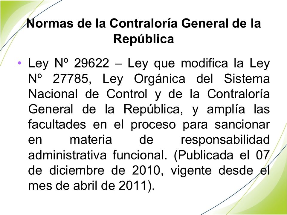 Normas de la Contraloría General de la República