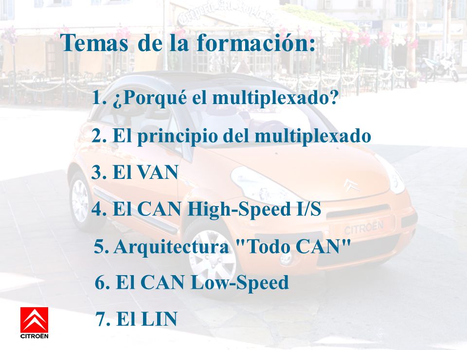 Temas de la formación: 1. ¿Porqué el multiplexado