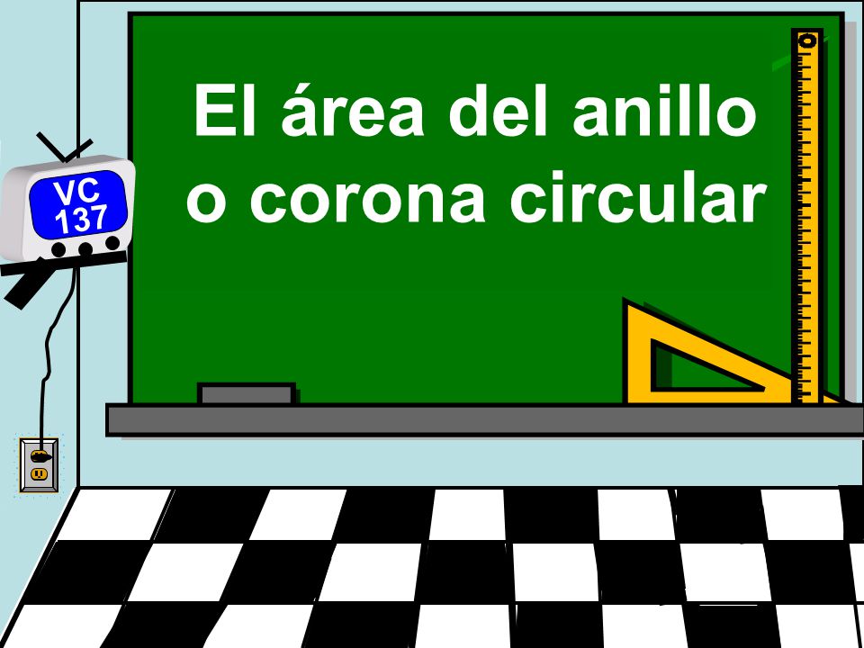 El área del anillo o corona circular