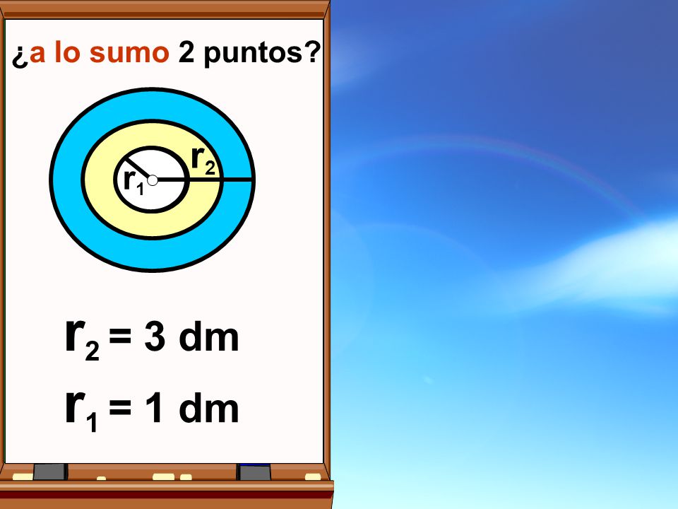 ¿a lo sumo 2 puntos r2 r1 r2 = 3 dm r1 = 1 dm